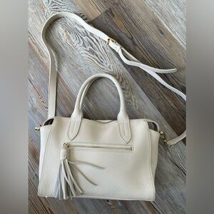 GiGi Pebble Leather Cream Handbag